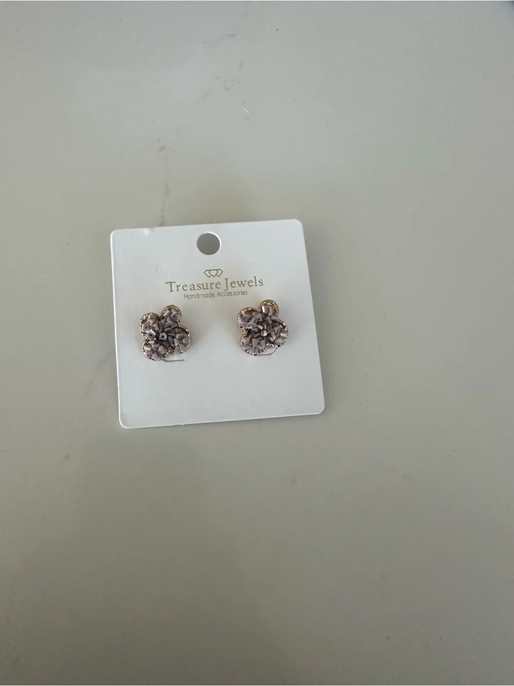 Treasure Jewels Pink Floral Earrings